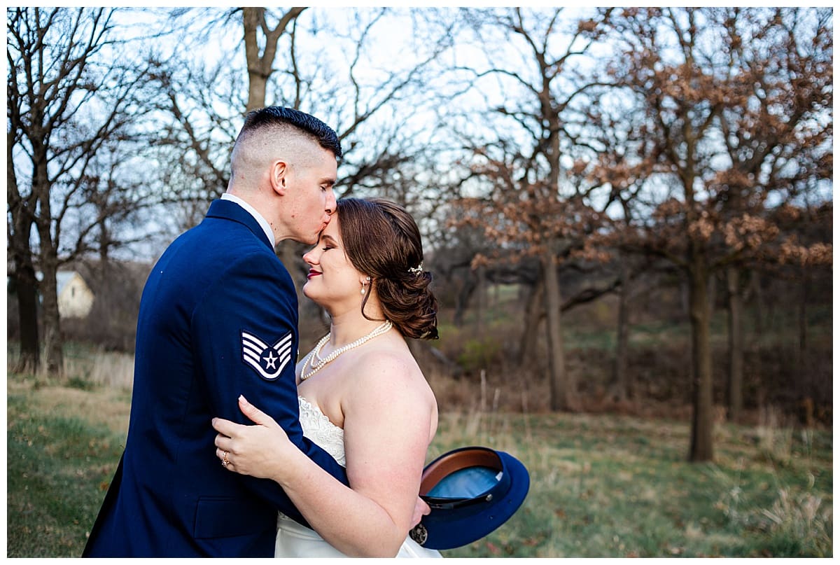 A wedding first look between a couple